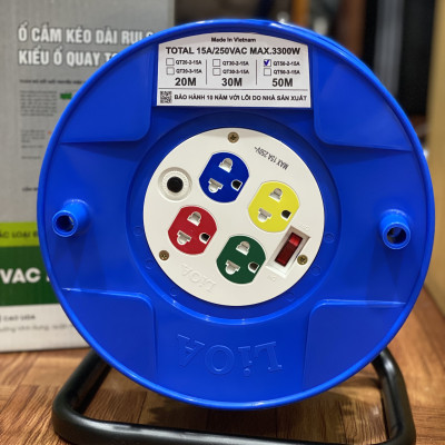 Ổ cắm kéo dài quay tay Rulo phổ thông LiOA (QT50-2-15A)