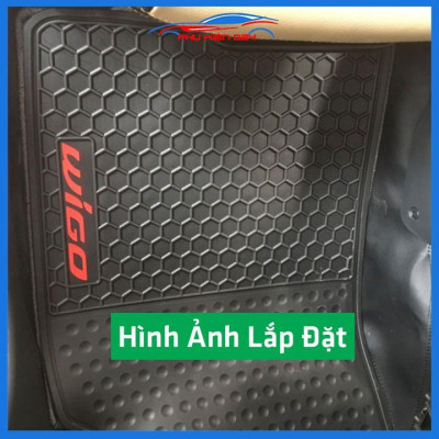 Lót sàn ô tô cao su Wigo 2018-2019-2020-2021-2022 không mùi chống trơn trượt