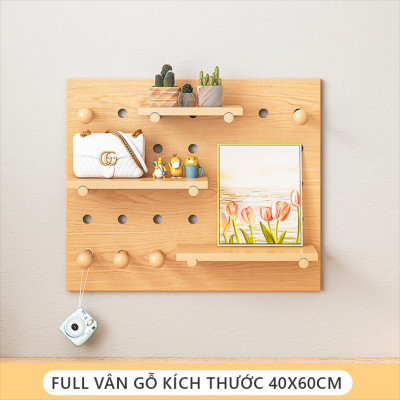 Bảng Pegboard gỗ treo tường decor phong cách Hàn thương hiệu IGA - Gp295