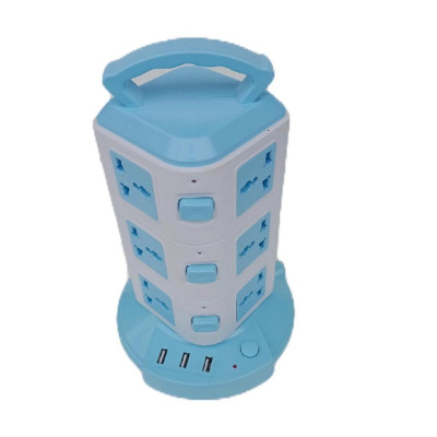 Ổ điện đa năng 3 tầng, có 12 lỗ cắm và 3 cổng usb, có công tắc bật tắt mỗi tầng, thích hợp mọi loại phích cắm khác nhau - Hàng chính hãng
