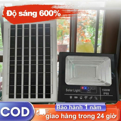 Bộ Đèn Pha Năng Lượng Mặt Trời 1500W Tự Động Sạc, công suất thực 30W, ip69