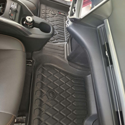 Thảm lót sàn xe ô tô Vinfast VF6 (sd) Nhãn hiệu Macsim chất liệu nhựa TPE cao cấp màu đen