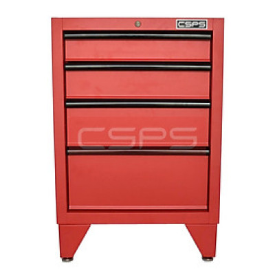 Tủ dụng cụ CSPS 61cm - 04 hộc kéo màu đỏ có chân tủ