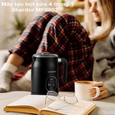 Máy đánh sữa tạo bọt cà phê, ca cao 4 trong 1 thương hiệu Anh Quốc Shardor MF0802 - Hàng nhập khẩu
