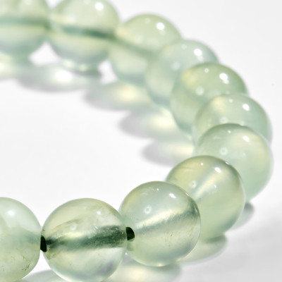 Vòng tay thạch anh xanh phối charm lục tự bạc (7mm) Ngọc Quý Gemstones