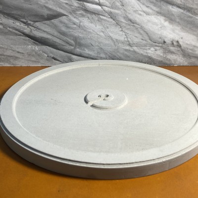 Chậu cây xi măng bậc thang hoạ tiết Trống Đồng Đông Sơn, ngang 18.4cm cao 8,5cm handmade, decor bàn làm việc, cây văn phòng, nhà ở 