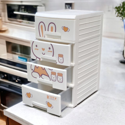 TỦ NHỰA 4 TẦNG KIT TY ĐỰNG ĐỒ ĐA NĂNG MÀU TRẮNG