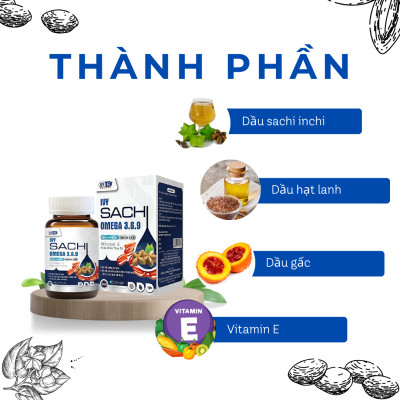 Viên nang dầu hạt sachi inchi bổ sung omega 3-6-9 lọ 60 viên