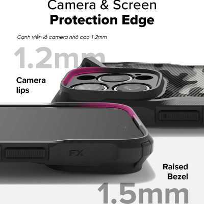 Ốp lưng dành cho iPhone 16 Pro Max/16 Pro/16 Plus/16 RINGKE Fusion X - Hàng Chính Hãng