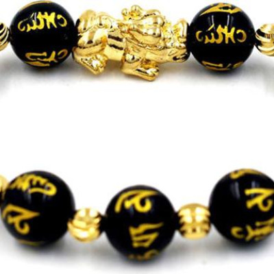 Vòng tay thạch anh Phật chú cẩn tỳ hưu 12 ly TH24