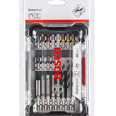 BỘ MŨI KHOAN & VẶN VÍT PICK&CLICK 20 MÓN BOSCH 2608522422 - HÀNG CHÍNH HÃNG