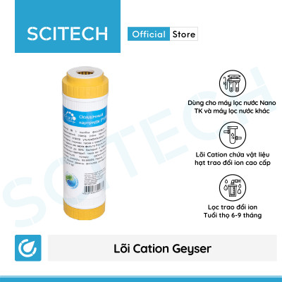 Bộ lõi số 1,2,3 máy lọc nước Nano Geyser TK (Lõi CTO/Cation-GAC-Aragon) - Hàng chính hãng
