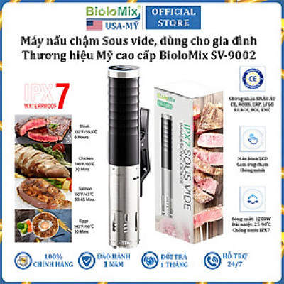 Máy nấu chậm Sous vide dùng cho gia đình thương hiệu Mỹ cao cấp BioloMix SV-9002 - Hàng Chính Hãng