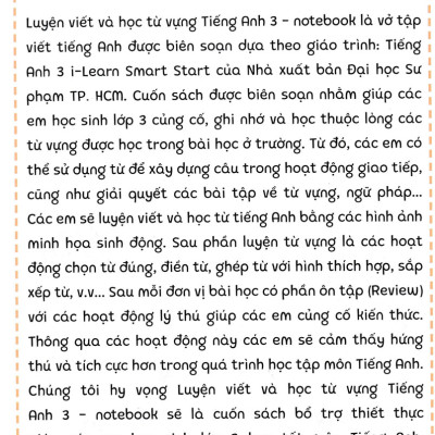 	Luyện Viết Và Học Từ Vựng Tiếng Anh 3 - Notebook _ABB