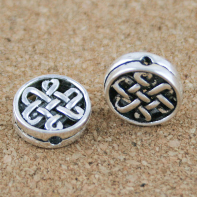 Combo 2 cái charm bạc xỏ ngang hình tròn - Ngọc Quý Gemstones