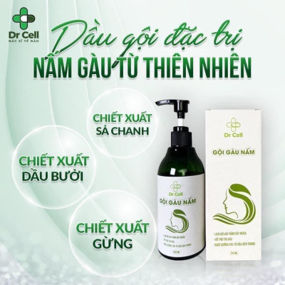 Gội Gàu Nấm Dr Cell 250ml hỗ trợ làm sạch gàu nấm da đầu dưỡng tóc hỗ trợ mọc tóc con giảm rụng tóc - Hàng Chính Hãng