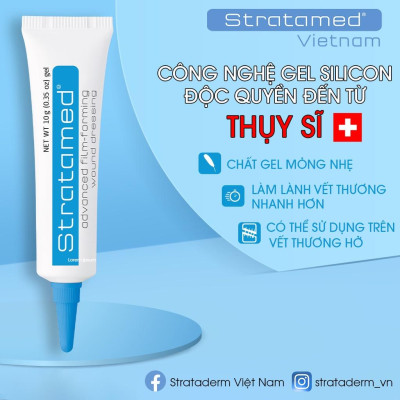 Gel Silicon bảo vệ và làm lành vết thương hở Stratamed 10g