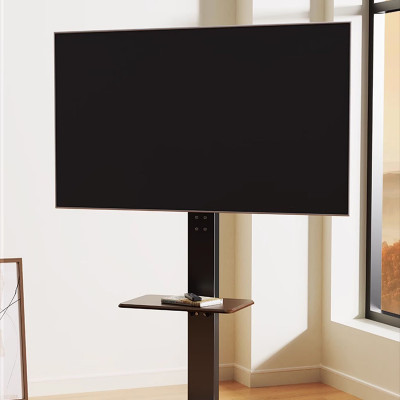 Giá treo tivi di động khung thép không gỉ phù hợp nhiều loại tivi có kệ để đồ thương hiệu IGA - GM173