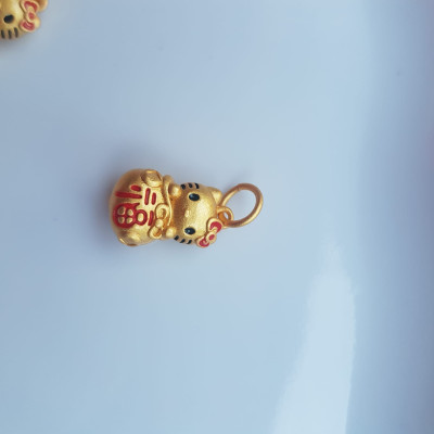 Phụ Kiện Charm Vòng Tay Nữ đẹp Hình Mèo Kitty vàng may mắn màu vàng kiểu đẹp Nữ đã có vòng tay hạt chuỗi , vòng tay kiểu thì charm Mèo Kitty này vào đeo đẹp xinh lắm ạ