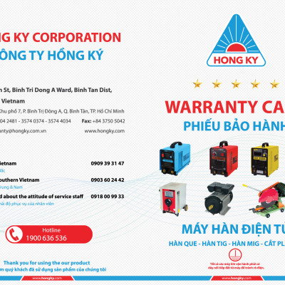 Máy hàn que MMA Hồng Ký Inverter 120 Ampe 220V HK120F
