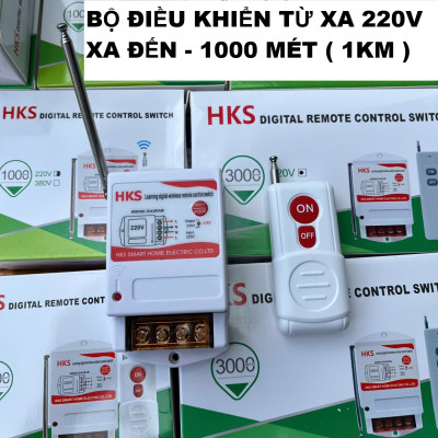 Bộ Điều Khiển Từ Xa 3000W 220V Khoảng Cách 1–5KM– Dùng Cho Máy Bơm, Đèn, Thiết Bị Công Suất Cao