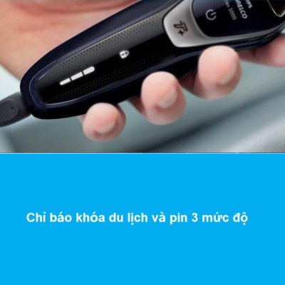 Máy cạo râu khô và ướt cao cấp Philips Norelco S5355/82 tích hợp đầu cạo linh hoạt theo 5 hướng cạo nhanh và sát - Hàng Nhập Khẩu