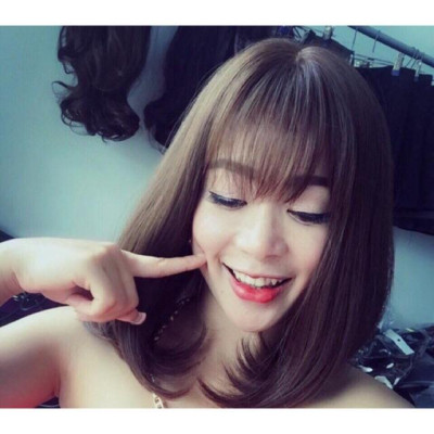 Tóc giả nguyên đầu cúp cao cấp- tặng lưới chùm tóc- hình thật