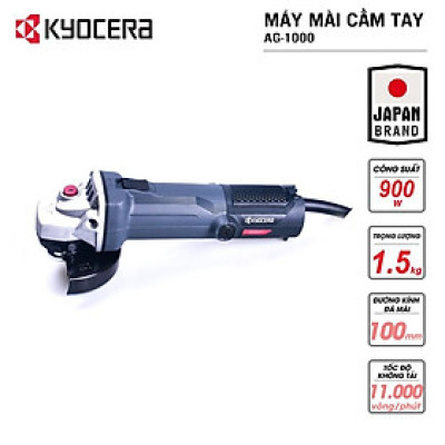 Máy mài góc cầm tay điện 900W KYOCERA - AG1000 (Kèm Khóa mở + Đĩa)