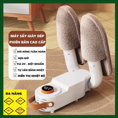 Máy Sấy Và Khử Trùng Giày có hẹn giờ Cao Cấp Làm Khô Siêu Nhanh - Loại Bỏ Khử Mùi Hôi Và Vi Khuẩn, Kiểu Dáng Nhỏ Gọn, Dễ Sử Dụng Máy Sấy Giày Dép Tất Găng Tay Mũ Bảo Hiểm Khử Khuẩn Bằng Tia UV An Toàn Tiện Dụng Thông Minh