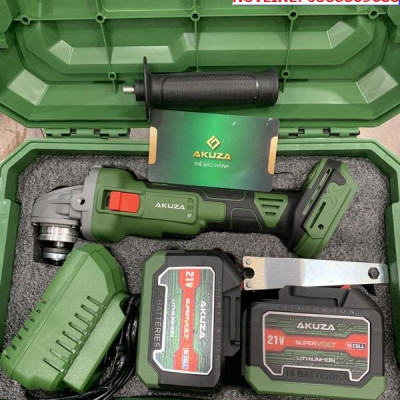 Máy Mài Pin AKUZA 01BL Cao cấp - Không chổi than có chỉnh lực điện tử, Pin 15 cell x2 - Bảo hành chính hãng