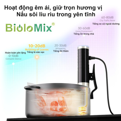 Máy nấu chậm Sous vide dùng cho gia đình thương hiệu Mỹ cao cấp BioloMix SV-9002 - Hàng nhập khẩu