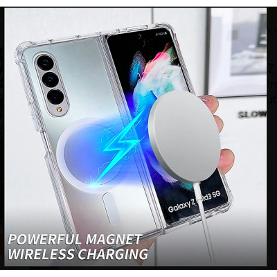 Ốp lưng chống sốc trong suốt hỗ trợ sạc Maqsafe cho Samsung Galaxy Z Flip 3 / Z Flip 4 hiệu Likgus Maqsafe Magetic Case siêu mỏng 1.5mm, độ trong tuyệt đối, chống trầy xước, chống ố vàng, tản nhiệt tốt - hàng nhập khẩu