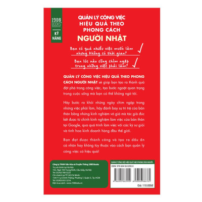 Quản Lý Công Việc Hiệu Quả Theo Phong Cách Người Nhật - Bản Quyền