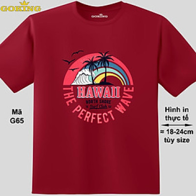 HAWAII, mã G65. Hãy tỏa sáng như kim cương, qua chiếc áo thun Goking siêu hot cho nam nữ trẻ em, áo phông cặp đôi, gia đình, đội nhóm