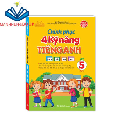 Sách - Combo chinh phục 4 kỹ năng tiếng anh Nghe - nói - đọc - viết lớp 5(trọn bộ 2 cuốn)