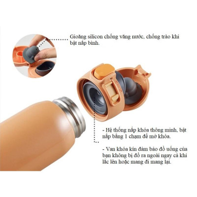 Bình giữ nhiệt nóng-lạnh Zojirushi 480ml SM-WR48E, sản xuất tại Thái Lan, bảo hành giữ nhiệt 1 năm | Hàng chính hãng