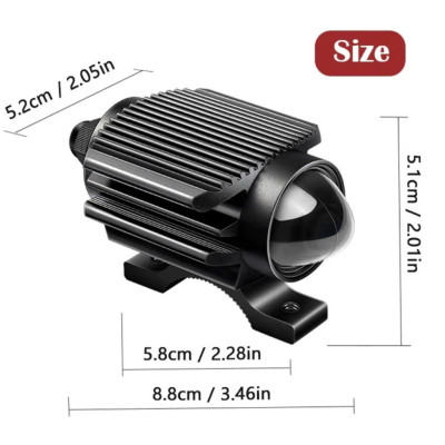 Đèn Trợ Sáng FX02 35W Cốt Vàng Pha Trắng – Vỏ Hợp Kim Bền Bỉ, Sáng Xa Mạnh Mẽ