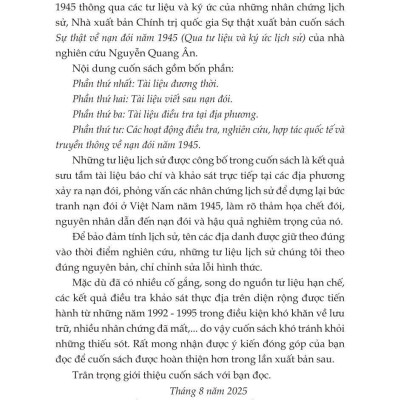 Sự thật về nạn đói năm 1945 (qua tư liệu và ký ức lịch sử)