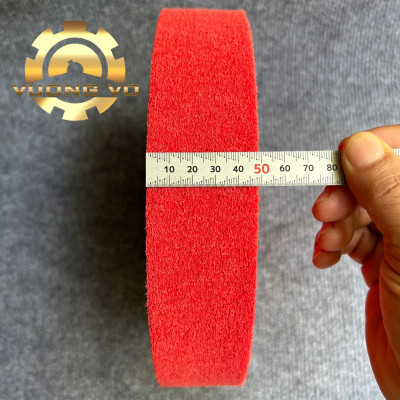 Bánh nỉ đỏ đánh bóng-nỉ đỏ đánh bóng inox kích thước 150x50x16mm #240 (Gía đã bao gồm VAT)