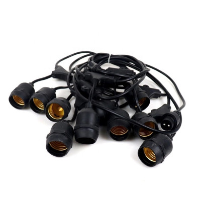 Dây đuôi đèn dài 5m 10 đuôi, chống nước ngoài trời dùng cho quán cà phê, trà sữa