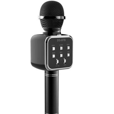 Micro Karaoke Bluetooth kèm loa kết nối điện thoại, máy tính bảng Hát Không Dây, Nghe Nhạc, Hỗ Trợ Kết Nối Thẻ Nhớ, USB Pin sạc MÀU ĐEN - Hàng Chính Hãng