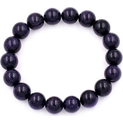 Vòng tay chuỗi hạt đá lam sa 10 ly 17 hạt - hợp mệnh Mộc, mệnh Thủy