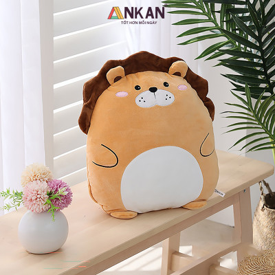 Bộ chăn gối văn phòng 3 trong 1 kiểu Sư Tử Bờm Nâu Độc Đáo