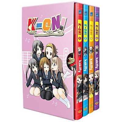 K-On Boxset (Bộ 4 Tập) - Tặng Kèm 7 Card PVC Nhân Vật + Standee K-On