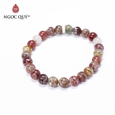 Vòng tay đá ưu linh đa sắc size hạt 8mm - Ngọc Quý Gemstones