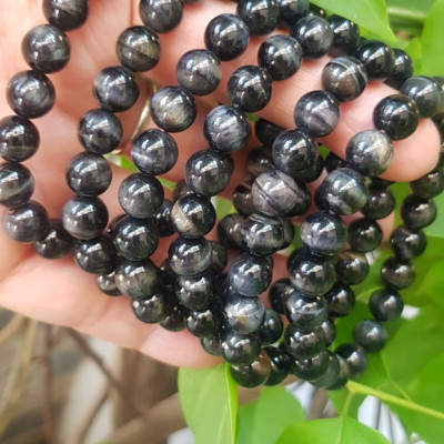 Vòng tay chuỗi đá mắt hổ tự nhiên đen xanh size hạt nhỏ 8mm 21 hạt bóng đẹp cung sanh nữ mệnh thủy mệnh mộc đeo may mắn đá tự nhiên tốt sức khỏe công việc tốt đẹp tài lộc hanh thông xinh tay rẻ đẹp ạ