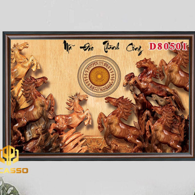 Tranh kính cường lực Bát mã tung hoành D805 35 (được chọn mẫu)