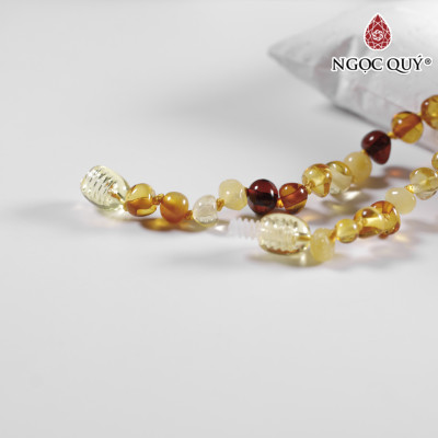 Vòng tay cho bé hổ phách 6mm - Ngọc Quý Gemstones