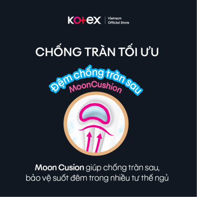 Lốc 4 gói BVS Kotex Siêu Ban Đêm 28cm Mặt lưới Đệm bông chống tràn sau 12 miếng