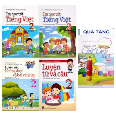 Sách - Bộ Sách Em Học Giỏi Tiếng Việt 2 (Bộ 4 Cuốn) - Tặng Kèm Sách Luyện Viết Chữ Đẹp Lớp 2 - Tập 2